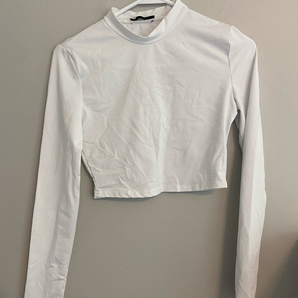 Cropped shein white top